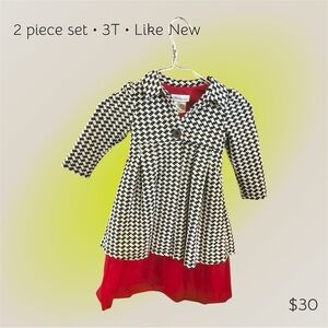 Holiday Coat and Dress Set